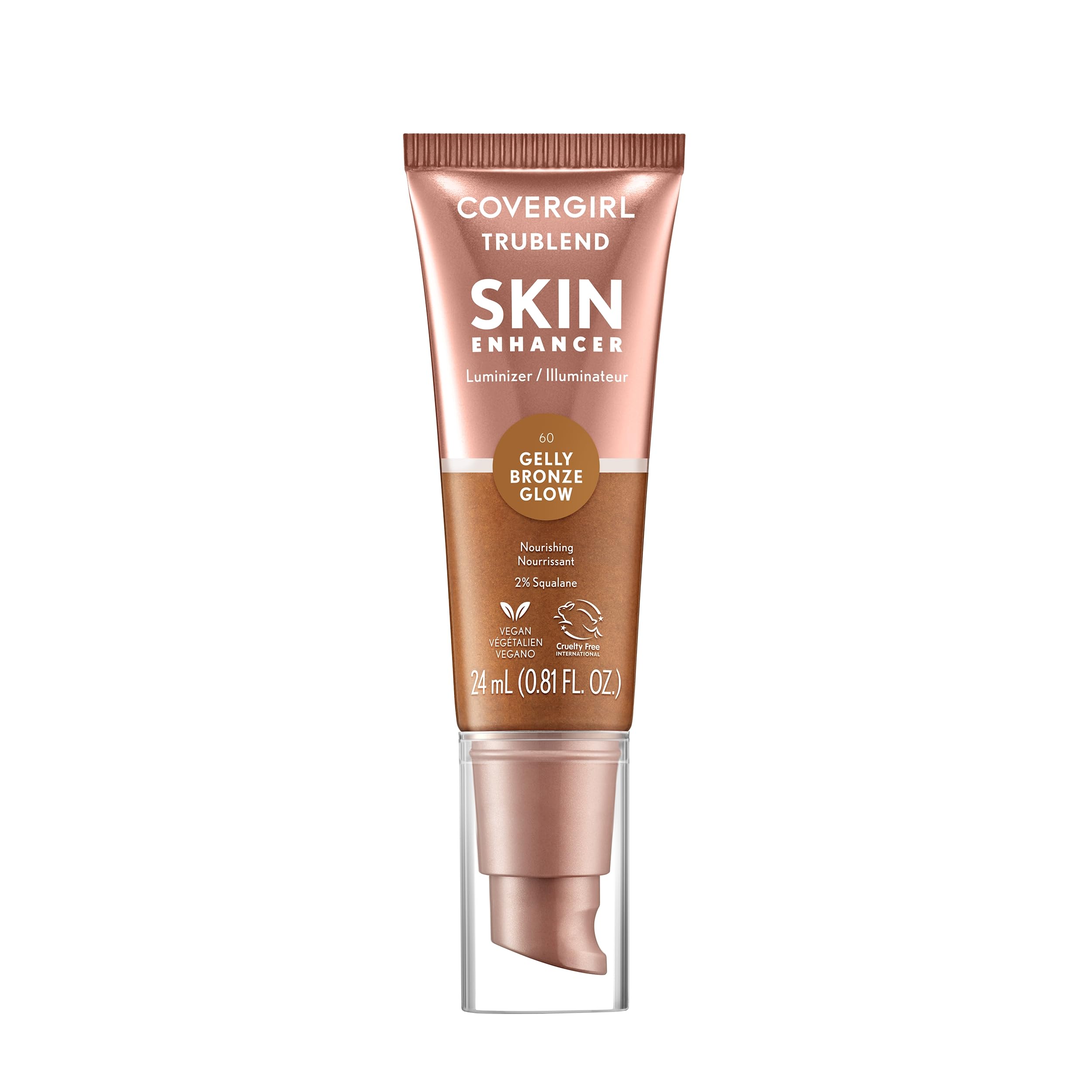 COVERGIRLTruBlend Skin Enhancer, Bronze Glow, Luminizer, Glowy Finish, Flexible Coverage, Clean & Vegan, Water-Based Formula, For All Skin Tones, 0.81oz