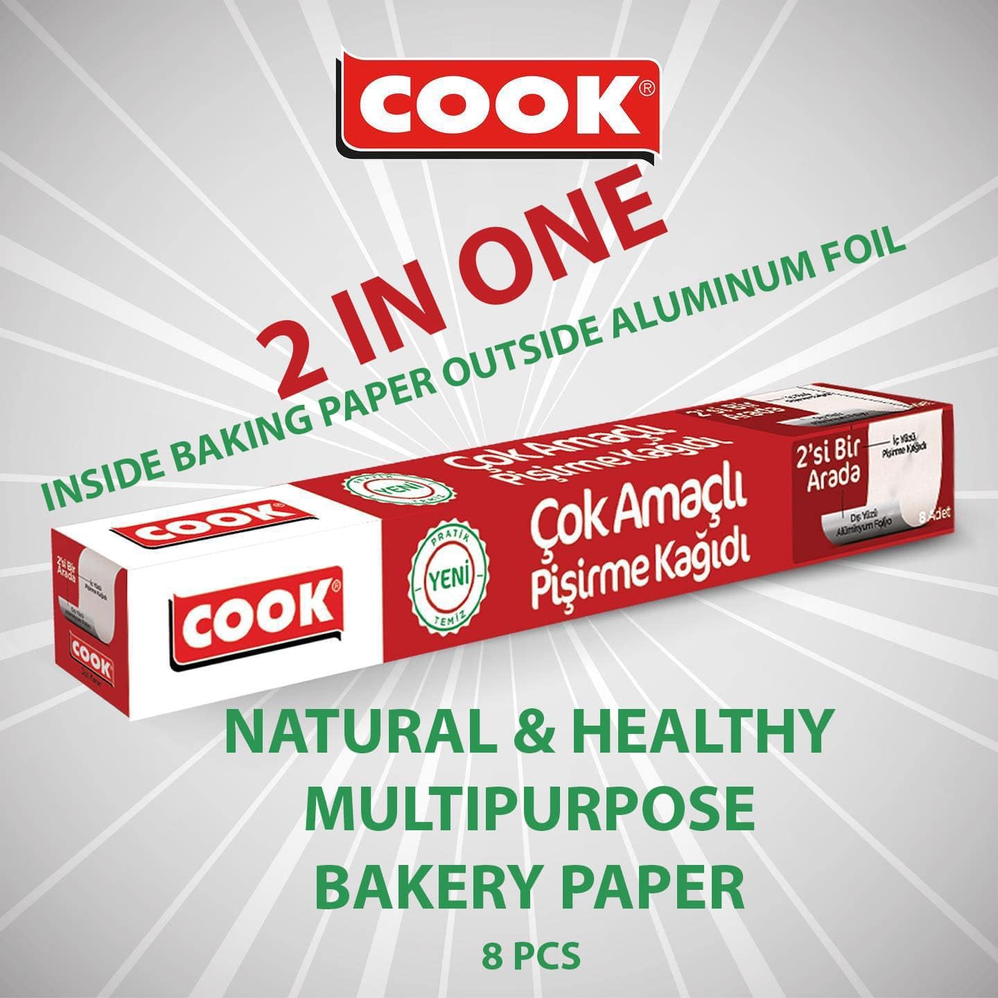 Cook Çok Amaçlı Pişirme Kağıdı 37x42cm 8'li