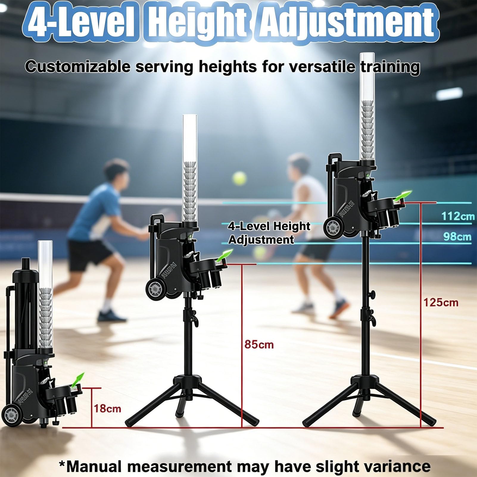 Lanzador automático de bádminton, máquina de servir para entrenamiento en solitario, equipo de práctica ajustable para uso en gimnasio, perfecto para juegos en interiores y exteriores