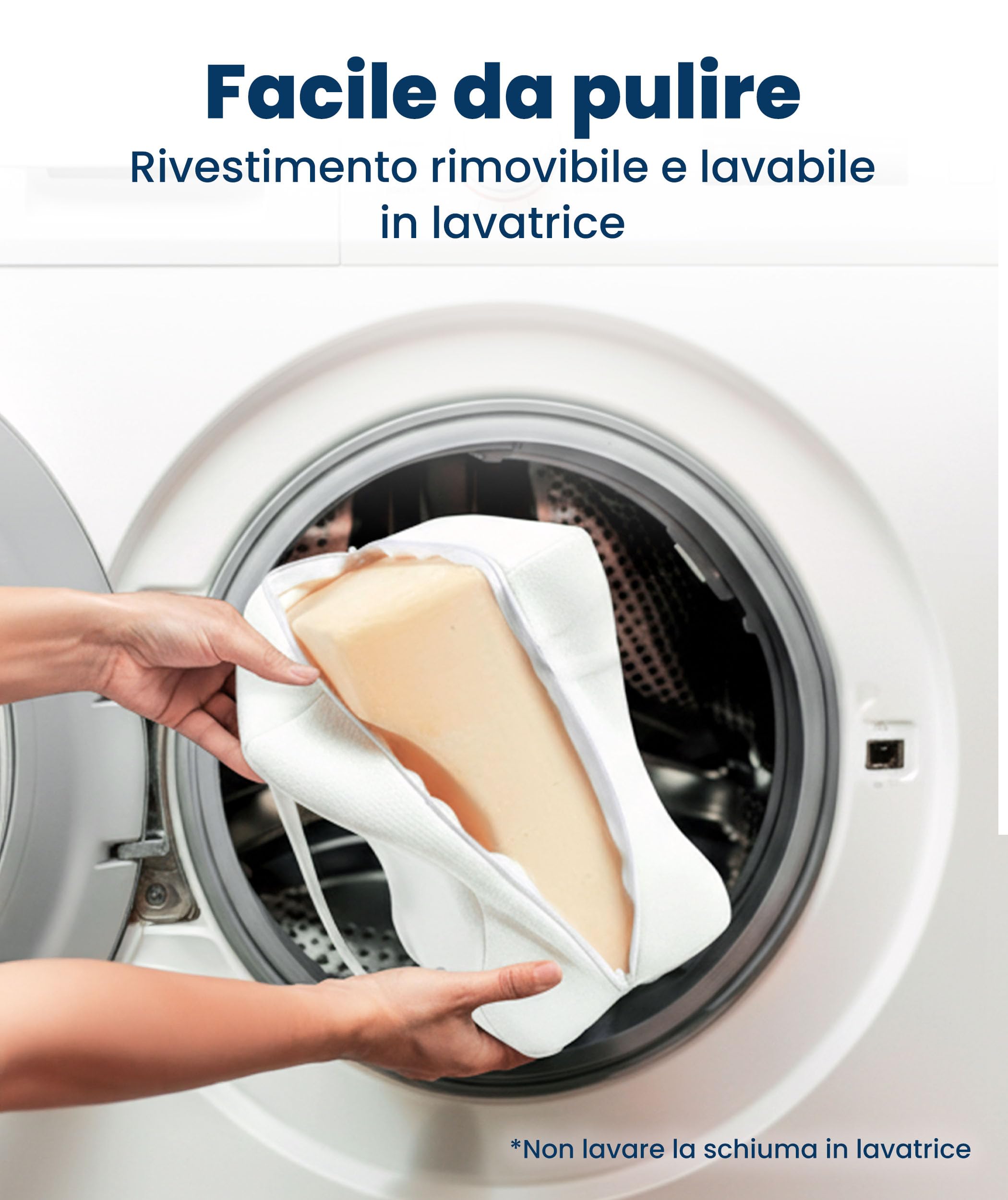 Everlasting Comfort Cuscino ginocchia in memory foam per dormire di lato – Cuscino gambe con cinghia rimovibile, fodera lavabile e forma sagomata