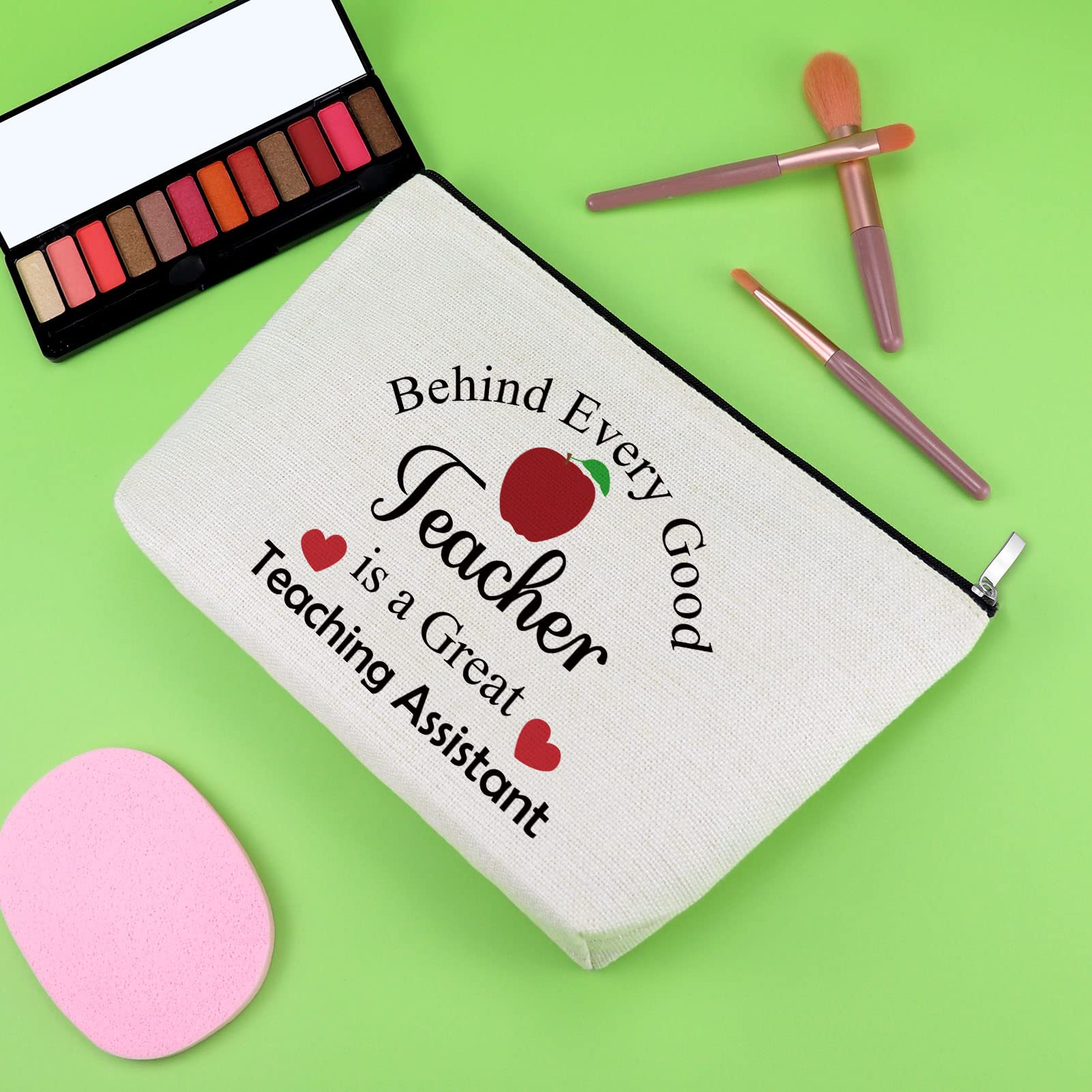 Teacher Assistant Gifts for Women Makeup Bag Ta Gifts Thank You Teacher Assistant Gifts Appreciation Gift for Teacher Friend Cosmetic Pouch Retirement Teachers Day Graduation Gifts for para Teacher - Image 2