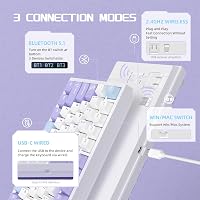 YINDIAO AK820PRO Mechanikus Gaming Billentyűzet TFT Kijelzővel, Vezeték Nélküli 2.4G/Bluetooth, 75% Layout, RGB Háttérvilágítás 4