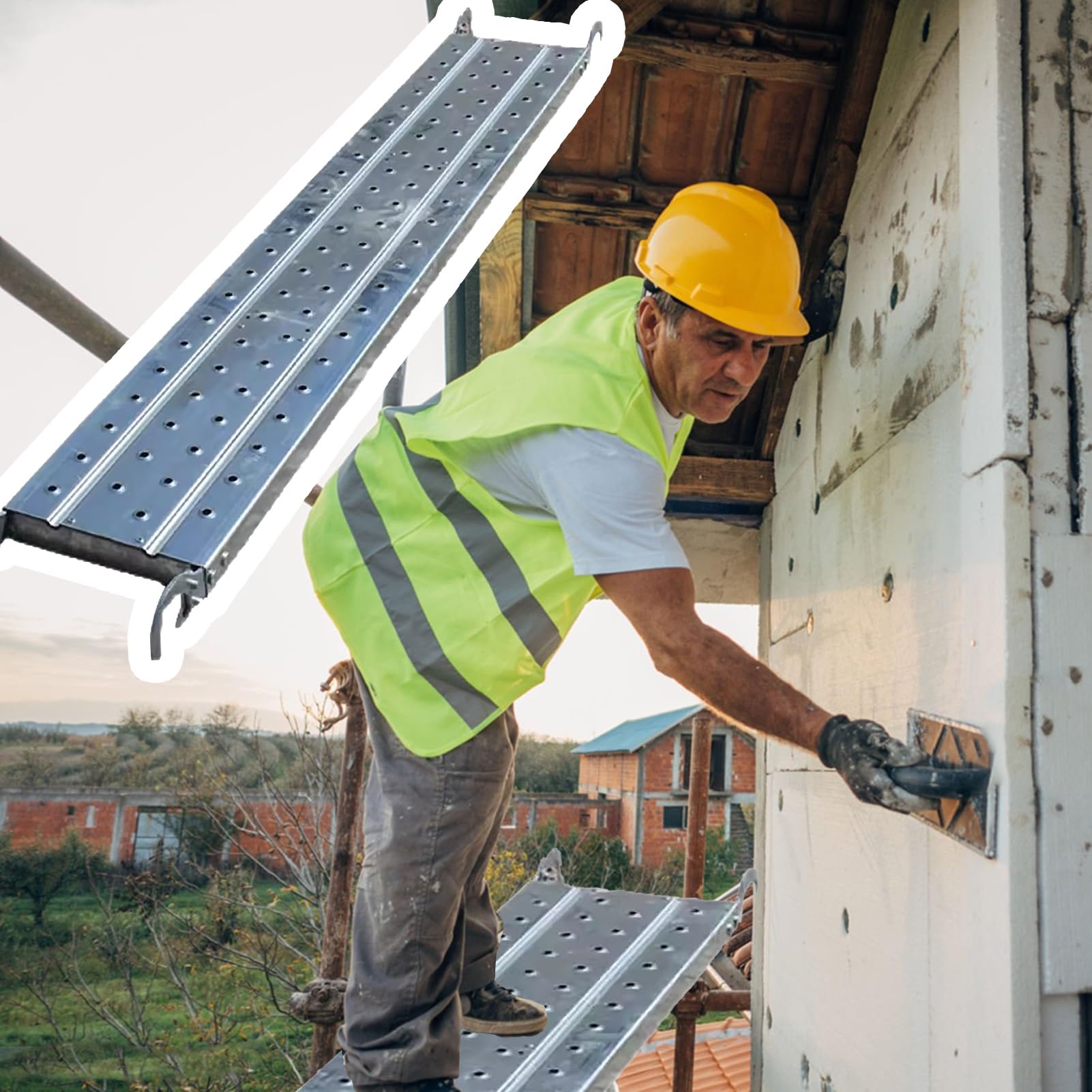 Plateforme d'échafaudage 150x24 antidérapante pour établi industriel 5/6 pi