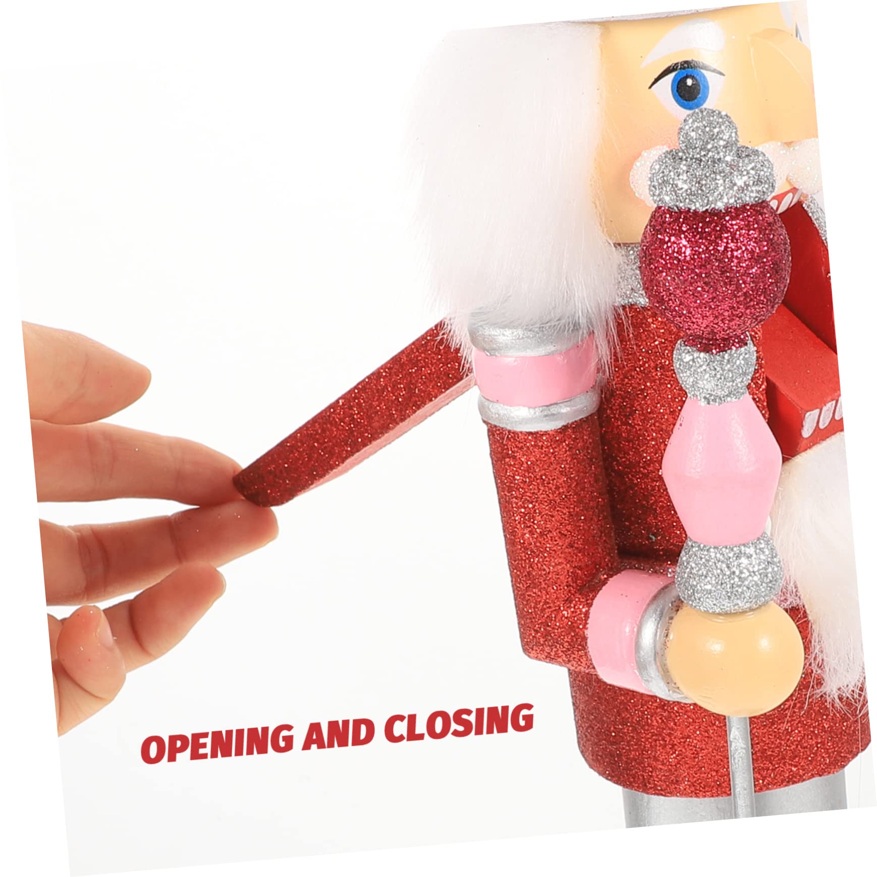 TOPPERFUN Figurka Drewniana Nutcracker Stół Świąteczna Dekoracja Żołnierza z Czerwonym Akcentem Do Domu i Biura