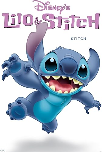 Trends International Disney Lilo and Stitch - Póster de pared de la serie Stitch Feature Series, 34 pulgadas de largo x 22.4 W, versión premium sin