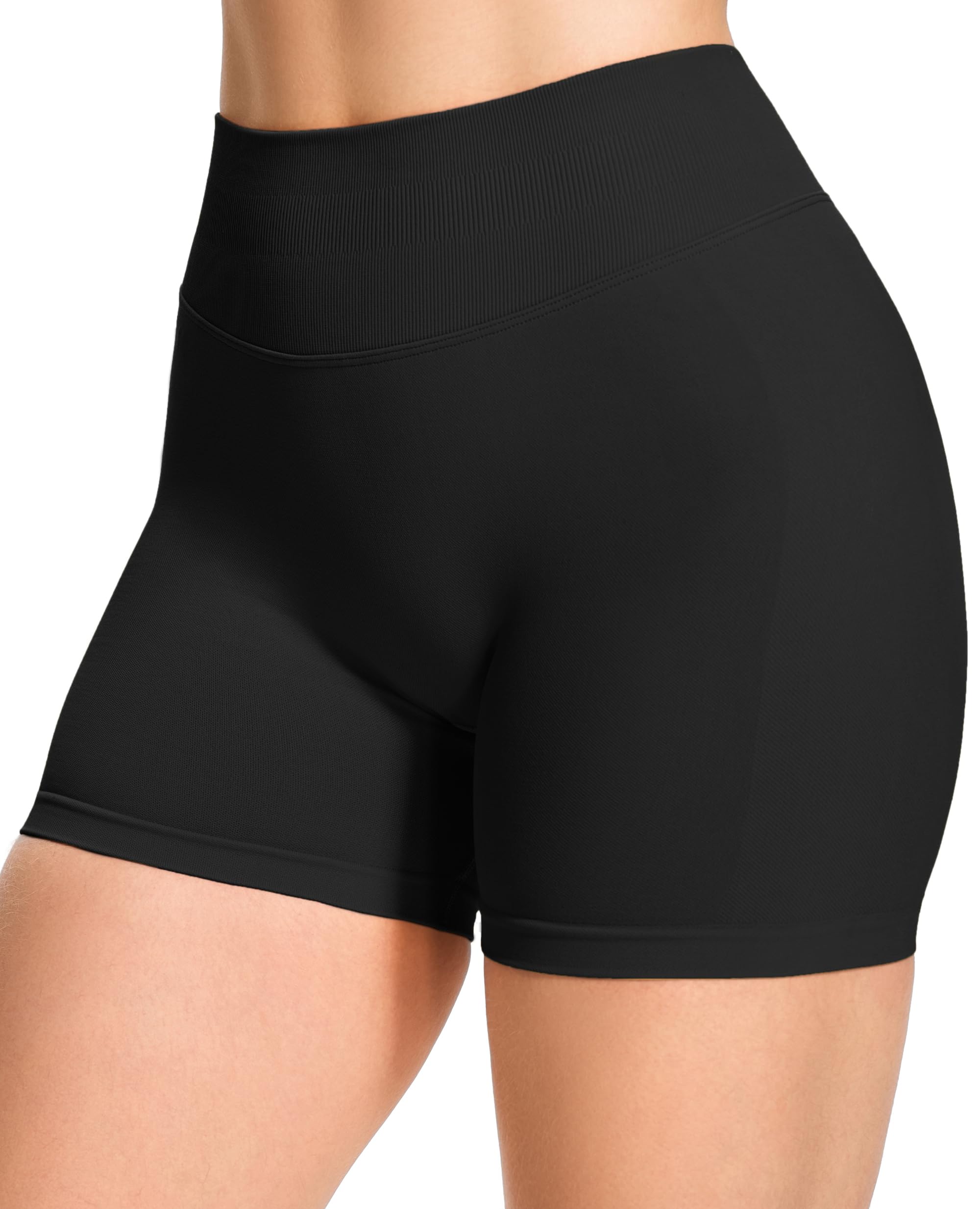 JOYSPELS Scrunch Butt Sport Gym Shorts Damen, V Förmige Bund Kurze Sporthose Damen Radlerhose High Waist Booty Shorts Po Push Up