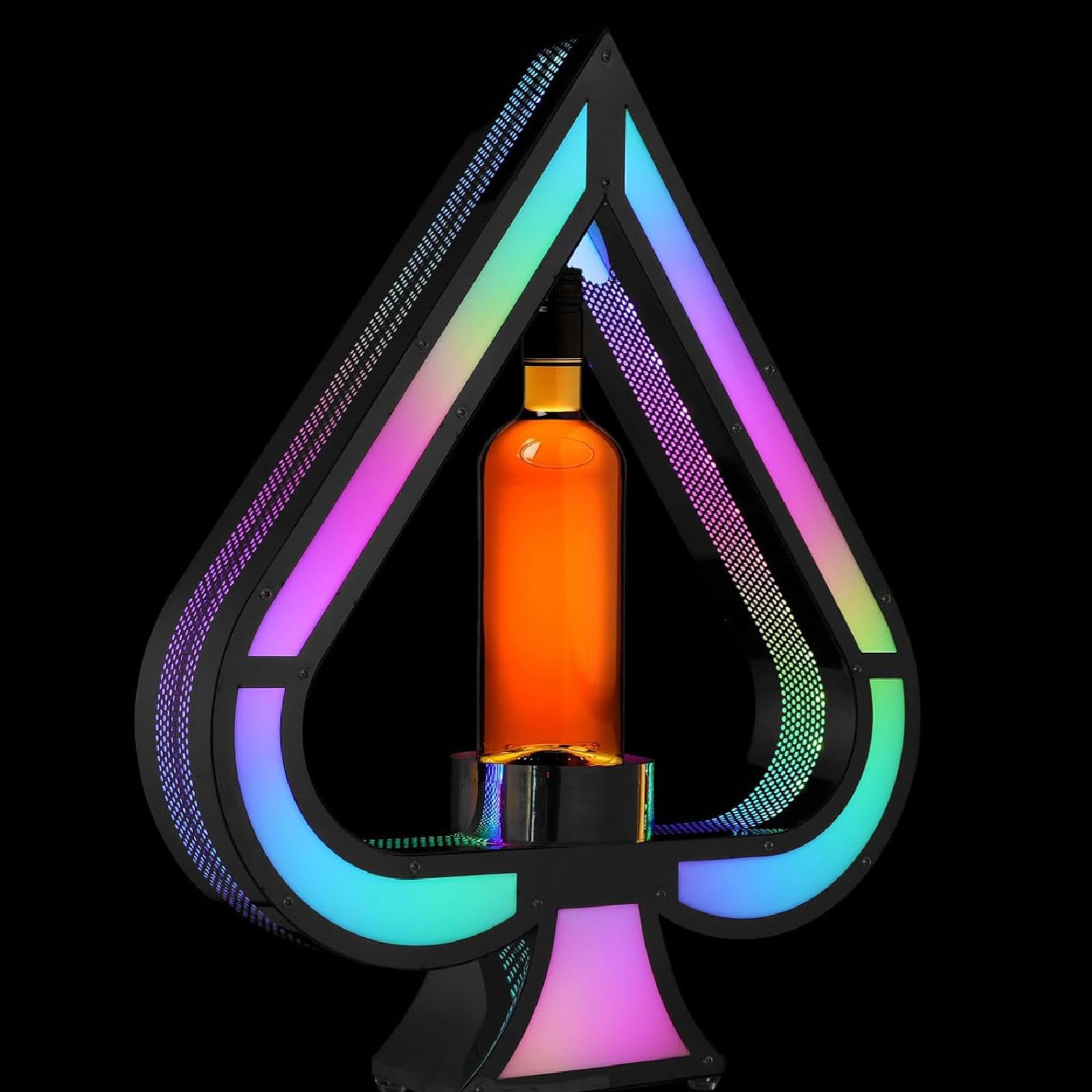 Eoweiot Led Lighted Liquor Bottle Display Shelf,Ace Of Spades Champagne Vip Bottle Presenter,For Bar/Private Bottle Presenter Party Led