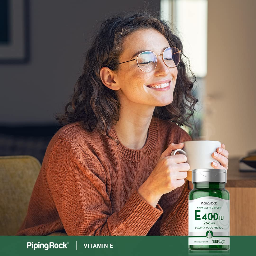 Piping Rock Vitamin E 400 IU Softgel Capsules | 268mg | 100 Pills — Amazon image 6