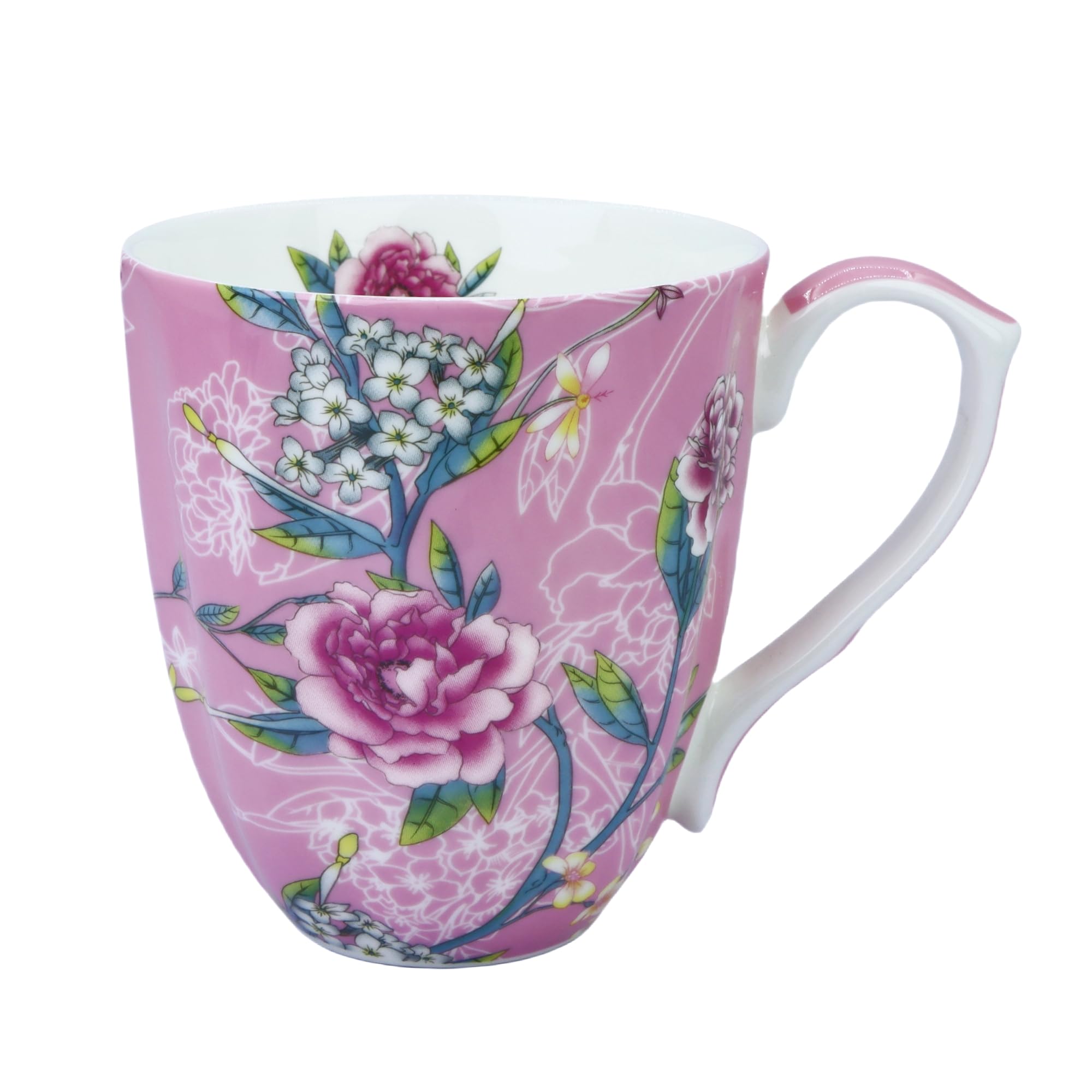 Glen Mila 13oz Cute Coffee Mug for Women Bone China Coffee Mug Cute Mugs Christmas Mugs birthday Gifts for Mom Friends (Pianai mug)