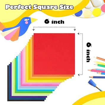 Umikk 1500 Sheets Origami Paper 6x6 Inch , 20 Colors Origami Paper Bulk
