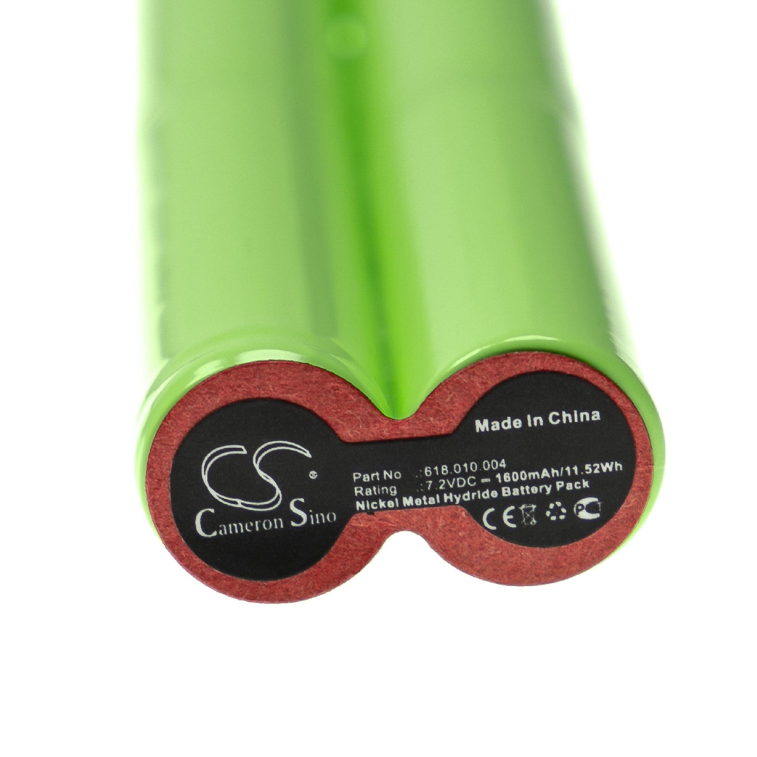vhbw Batería reemplaza Soehnle Scale 618.010.004 para medidor (1600 mAh, 7,2 V, NiMH)