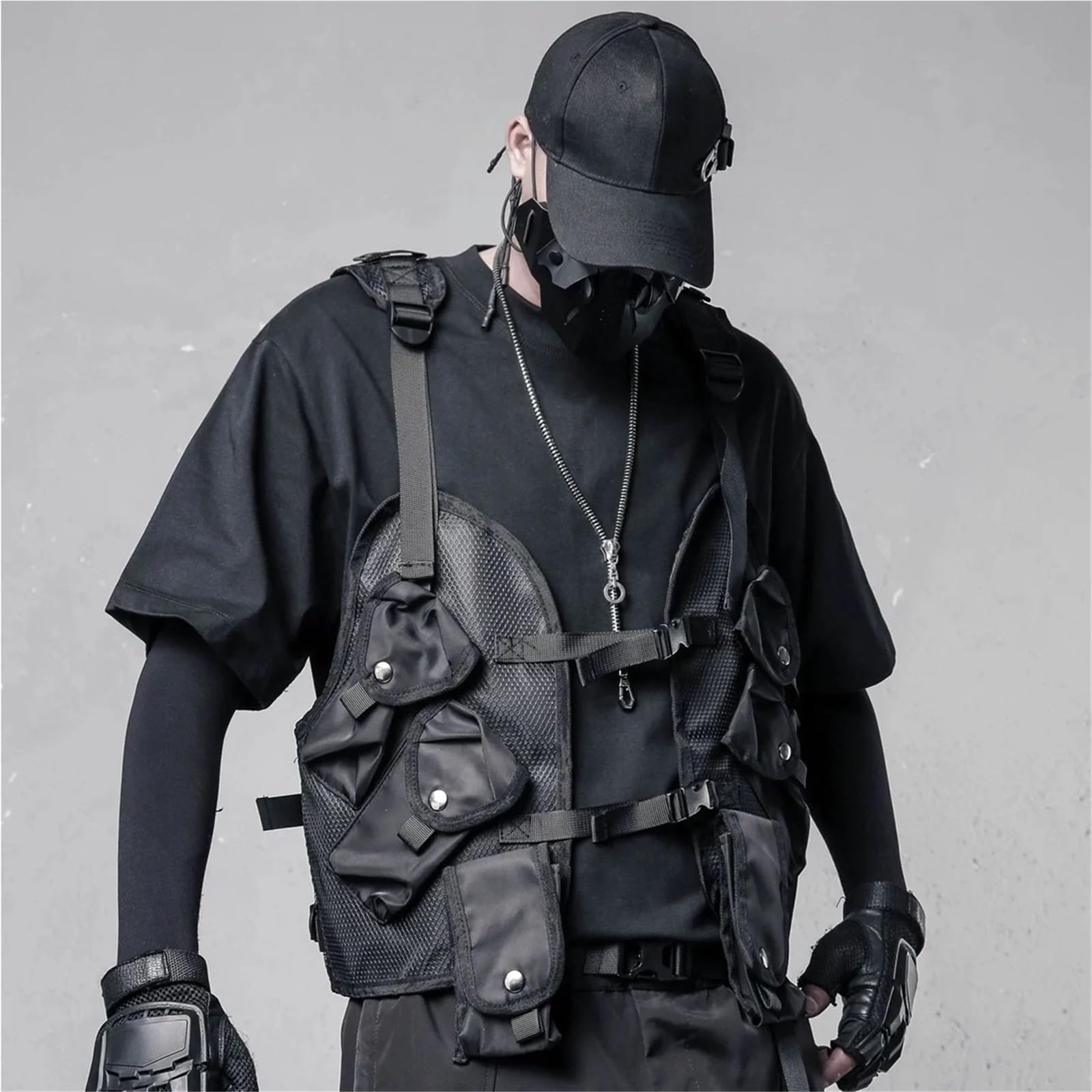 Chaleco Multibolsillos Chaleco de Carga Impermeable y Funcional for Exteriores, for Hombre y Mujer, sin Mangas, con múltiples Bolsillos para Cámping Fotografía Caza