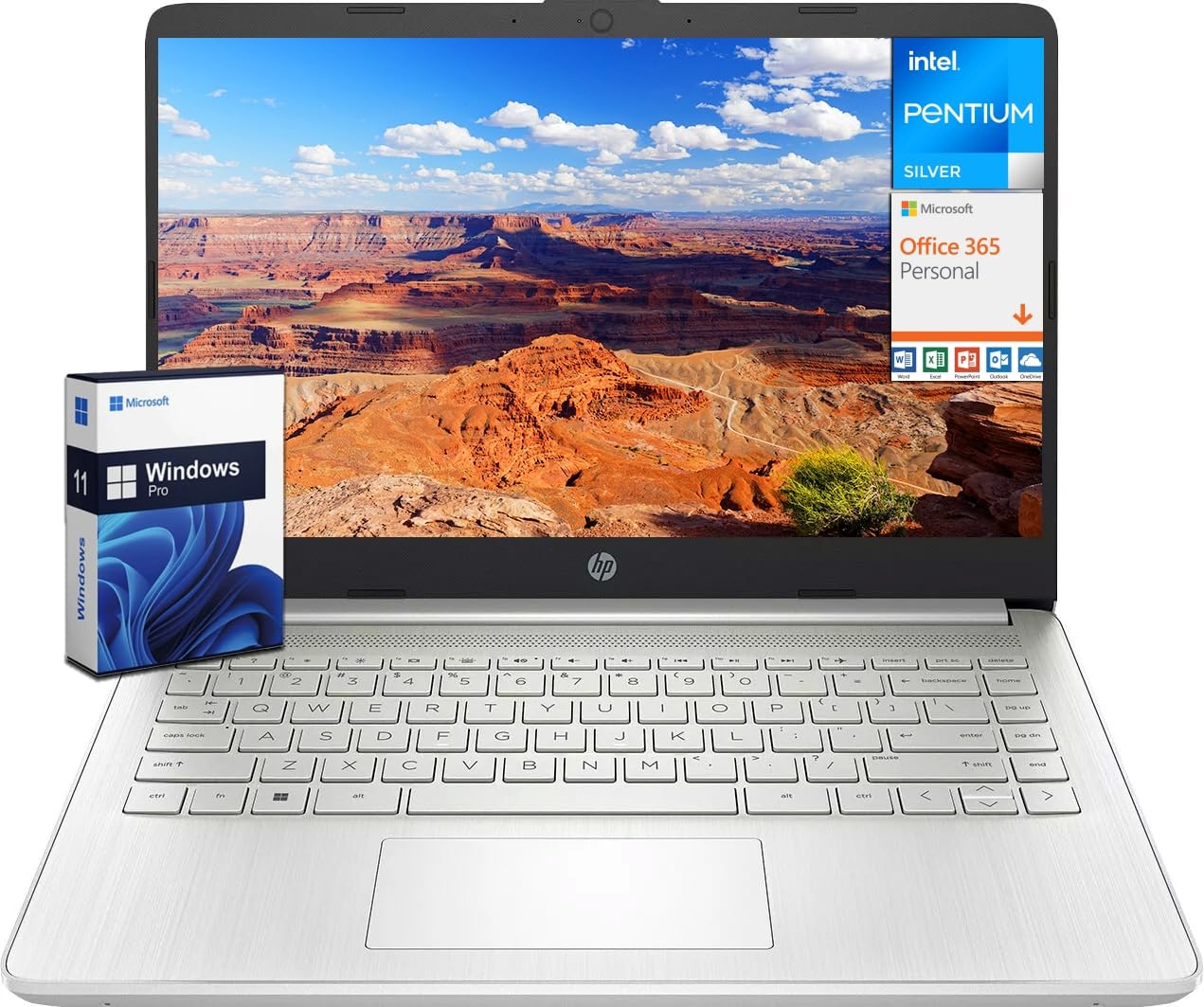 HP 14" Ultra Light Laptop Computer, Student Business Laptop with One ...
