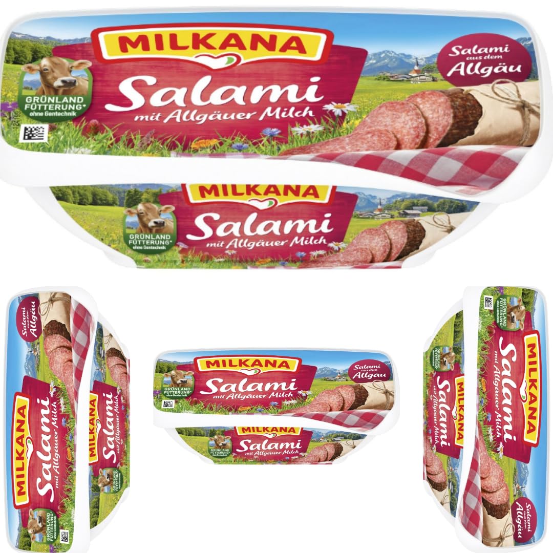 Milkana Schmelzkäse Salami Frischkäse käse 190 gramm X 4 STÜCK [Frischegarantie]