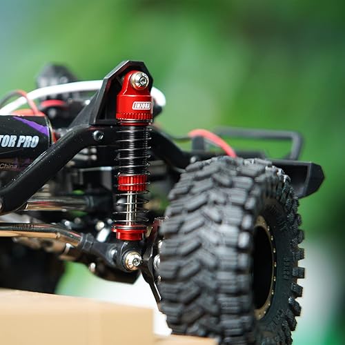 Miniatura 15 de INJORA Amortiguador roscado de aceite amortiguador de 2.087 in 0.21 oz cada amortiguador para TRX4M TRX4MT 1/18 RC Crawler Upgrade gris