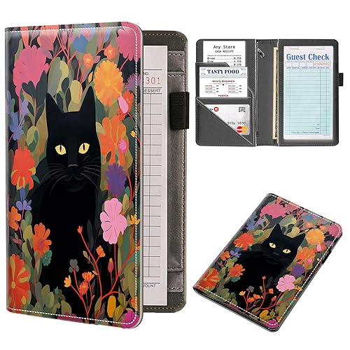 Vista 112 de Organizador de libro de servidor, libros de servidor de mariposa azul intermitente para camarera, organizador de libro de camarera de cuero Mariposa