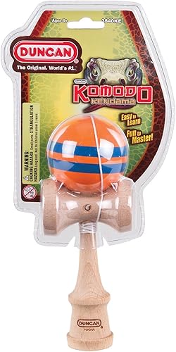 Miniatura 21 de Duncan Toys Komodo Kendama, amarillo con rayas granate