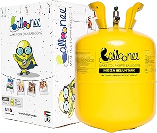 22L Helium Tank for Balloons at Home, Disposable Balloon Helium Tank Kit, Inflates Up to 100 Latex Balloons, Portable Balloon Pump for Birthday, Wedding & Party Decorations