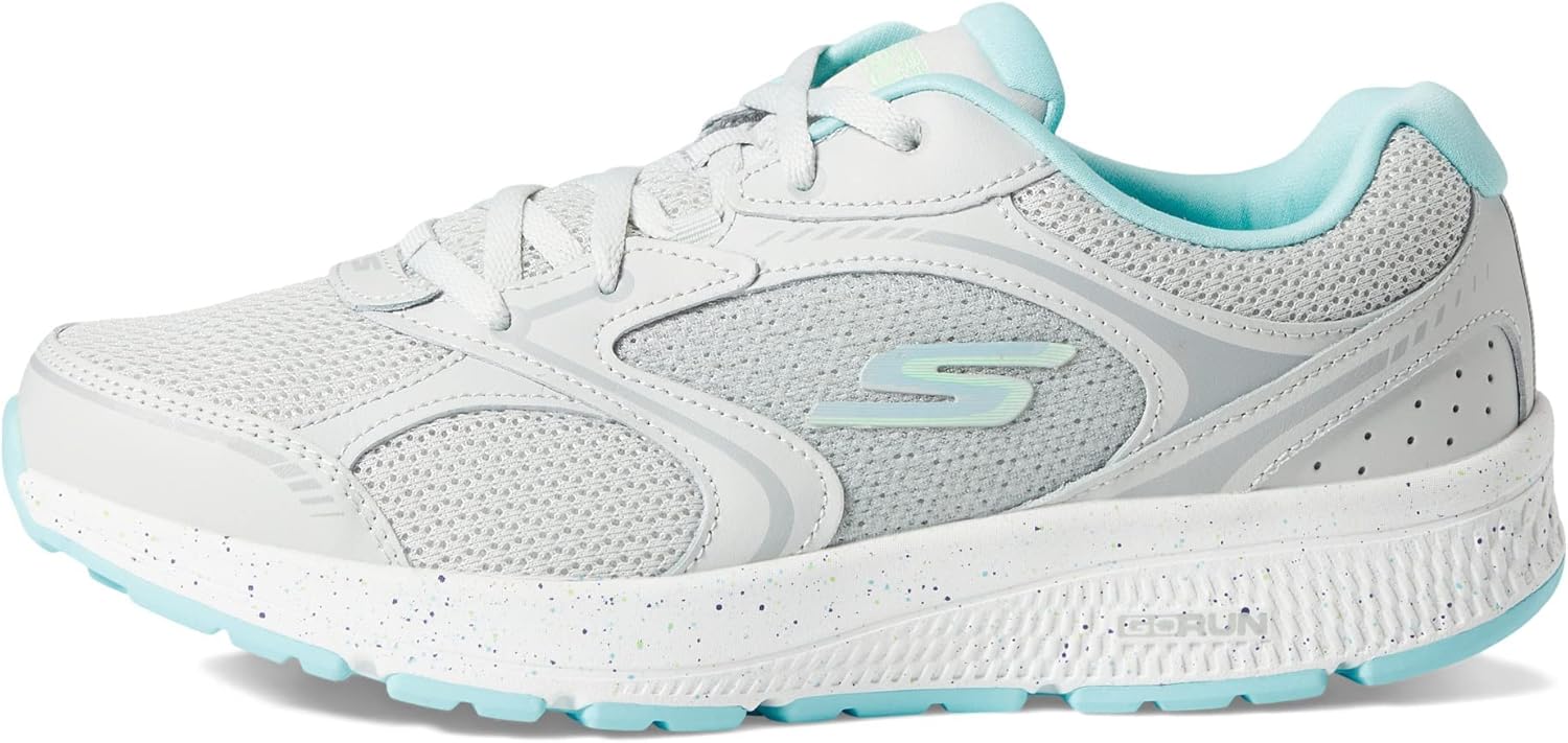 Skechers Women's GO Run CONSISTENT-Vivid Horizon Sneaker, Gray/Blue, 8