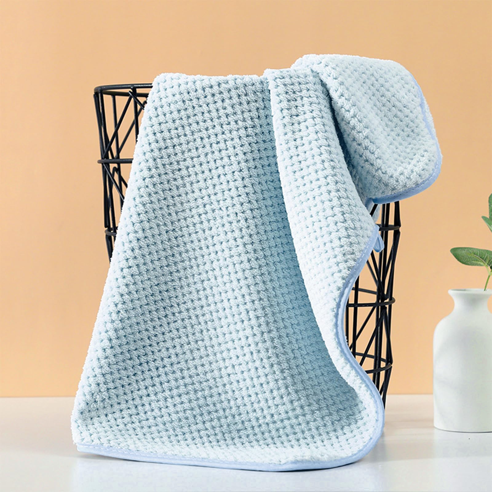 Plush Coral Fleece Bath Towel Ultra Soft Absorbent Quick Drying Large Size 29 53 x 13 78 Inches