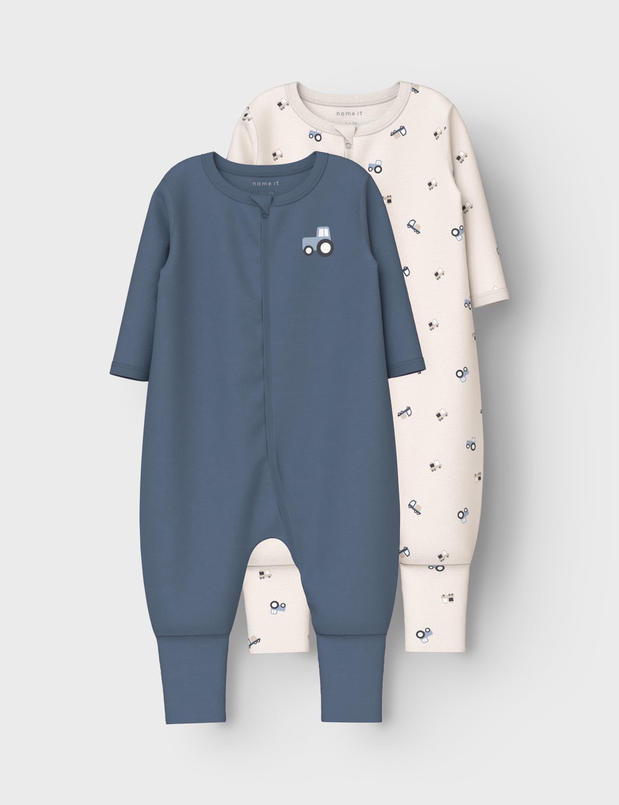 NAME IT Nbmnightsuit 2p Zip Ff Jet Tractor Noos Nbmnightsuit 2P Zip Ff Jet Tractor Noos Homme (lot de 2)