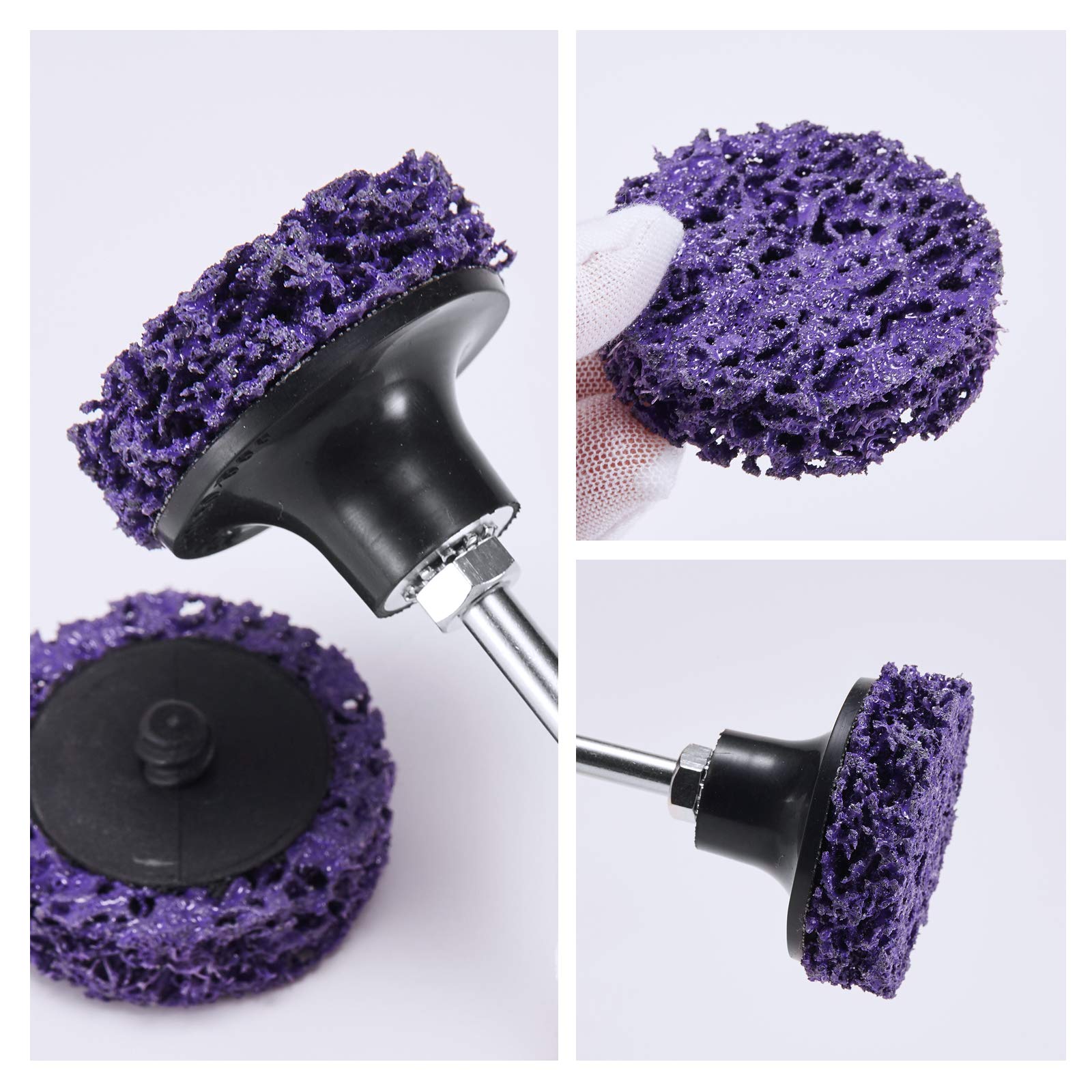 LAIWOO Disco de Limpieza CSD de 50 mm - Utilizado para el Tratamiento de Superficies o Decapado, Permite Eliminar el Óxido, la Pintura de Soldadura y las Superficies Oxidadas (15 Piezas - 50 mm)