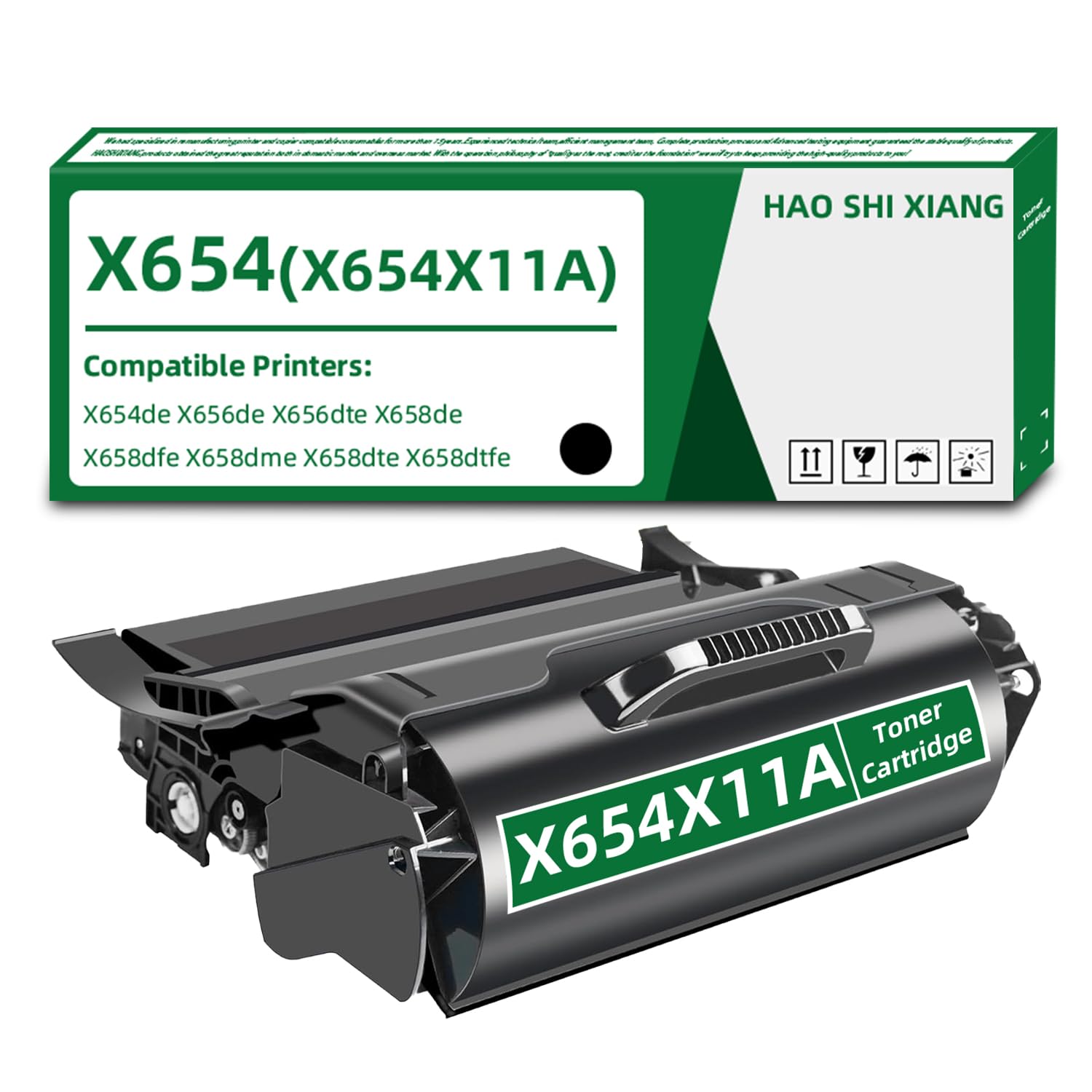 X654 X654X11A zamiennik kasety z czarnym tonerem do drukarek Lexmark X654de X656de X656dte X658de X658dfe X658dme X658dte X658dtfe X658dtme wysoka wydajność (7000 stron, 1 opakowanie)