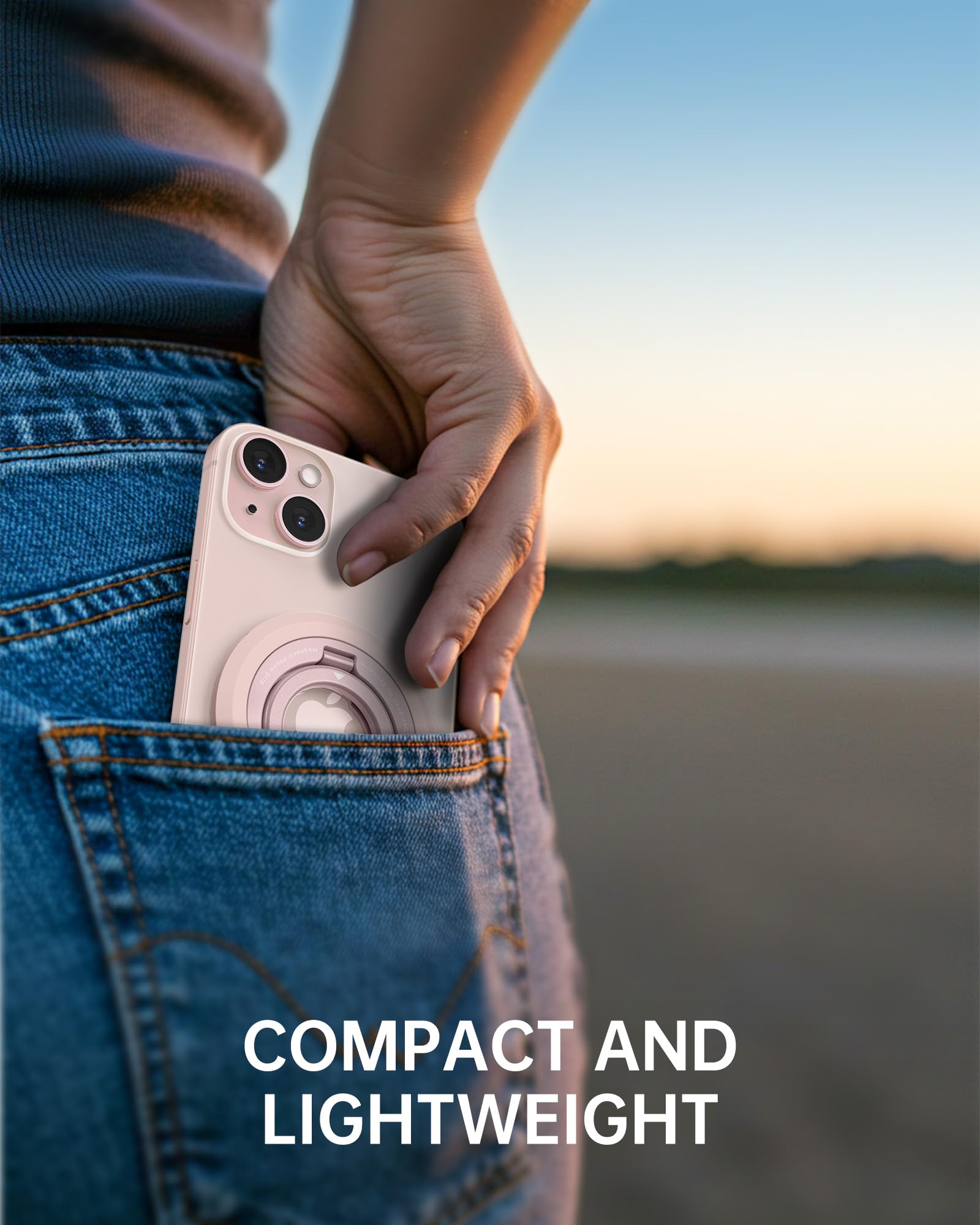 SYNCWIRE Supporto ad Anello Magnetico Cellulare per MagSafe [Confezione da 2] Rotazione a 360° Supporto Magnetico Bifacciale Compatibile con iPhone, Android, etc Accessori MagSafe