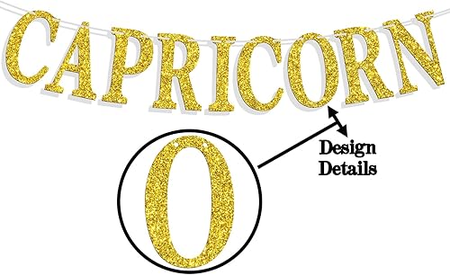 Miniatura 6 de Cartel de cumpleaños de Capricornio para bebé, letrero de temporada de Capricornio del zodiaco, horóscopoastrología, suministros de decoración de