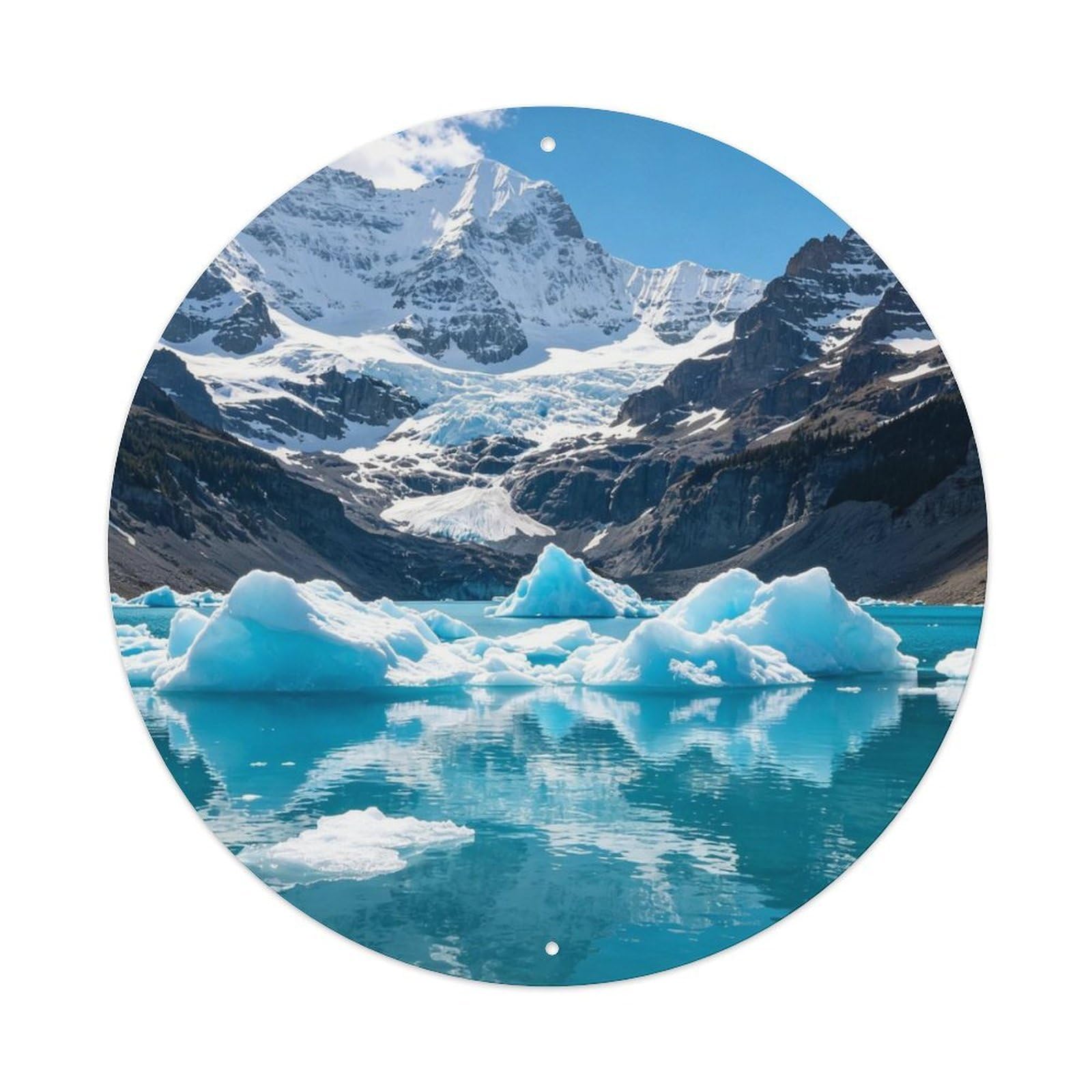 Glacier National Park Iceberg Lake Metal Tin Sign Plaque