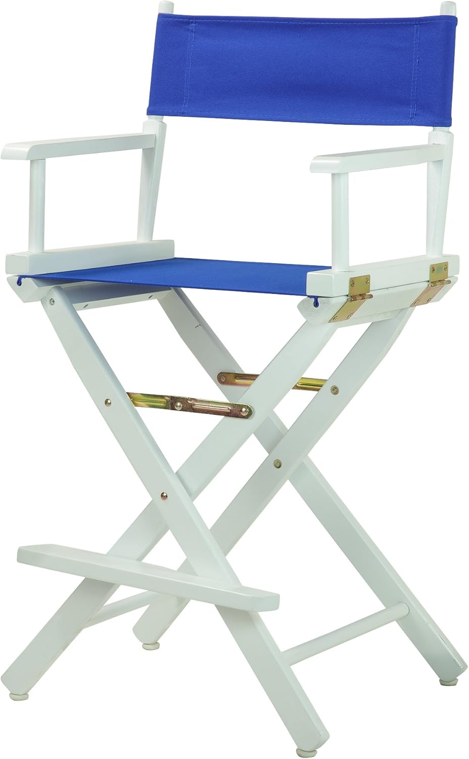 Casual Home 24" Director's Chair White Frame with Royal Blue Canvas, Counter Height