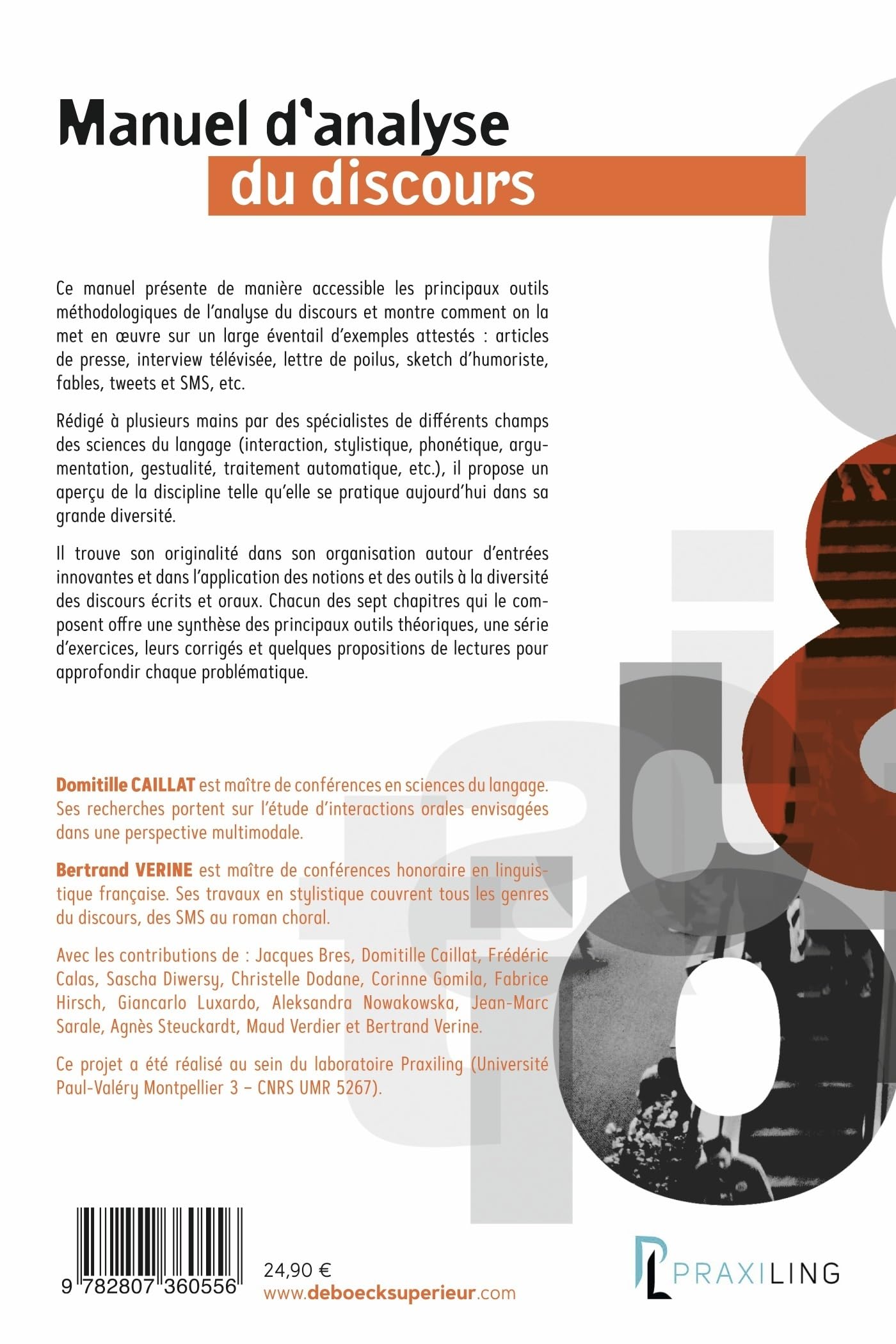 Manuel d’analyse du discours: Perspectives contemporaines