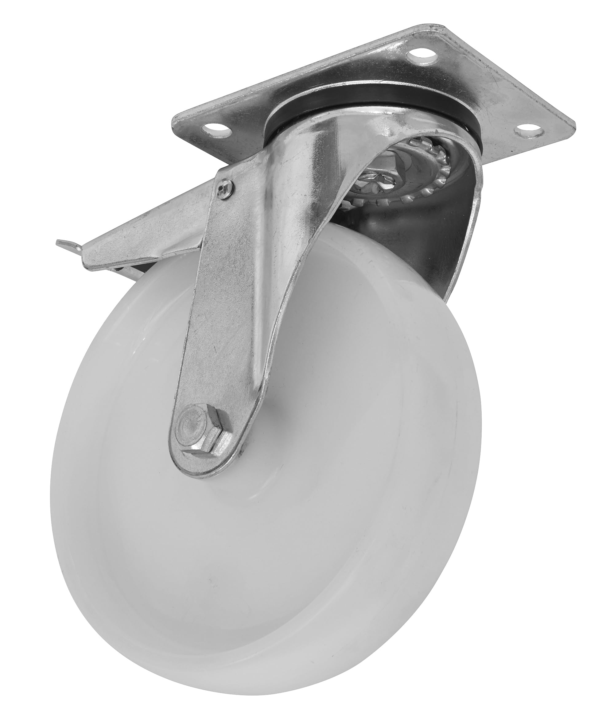 Roulette nylon robuste 125 mm pivotante pour matériel industriel