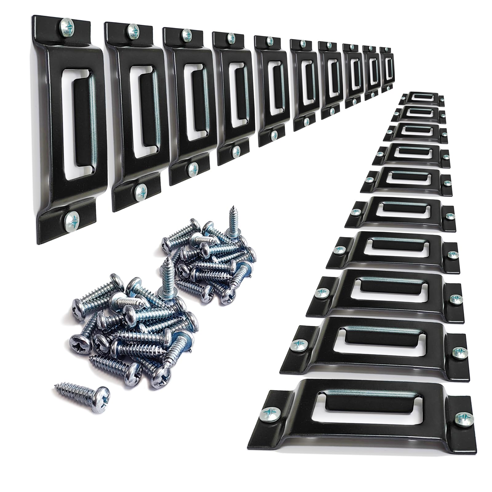 Confezione da 20 fessure singole E-Track, punti di ancoraggio extra portatili, mini binari per carichi di carico, cinghie a cricchetto/camma in camion, rimorchi, pianali, furgoni, pick-up