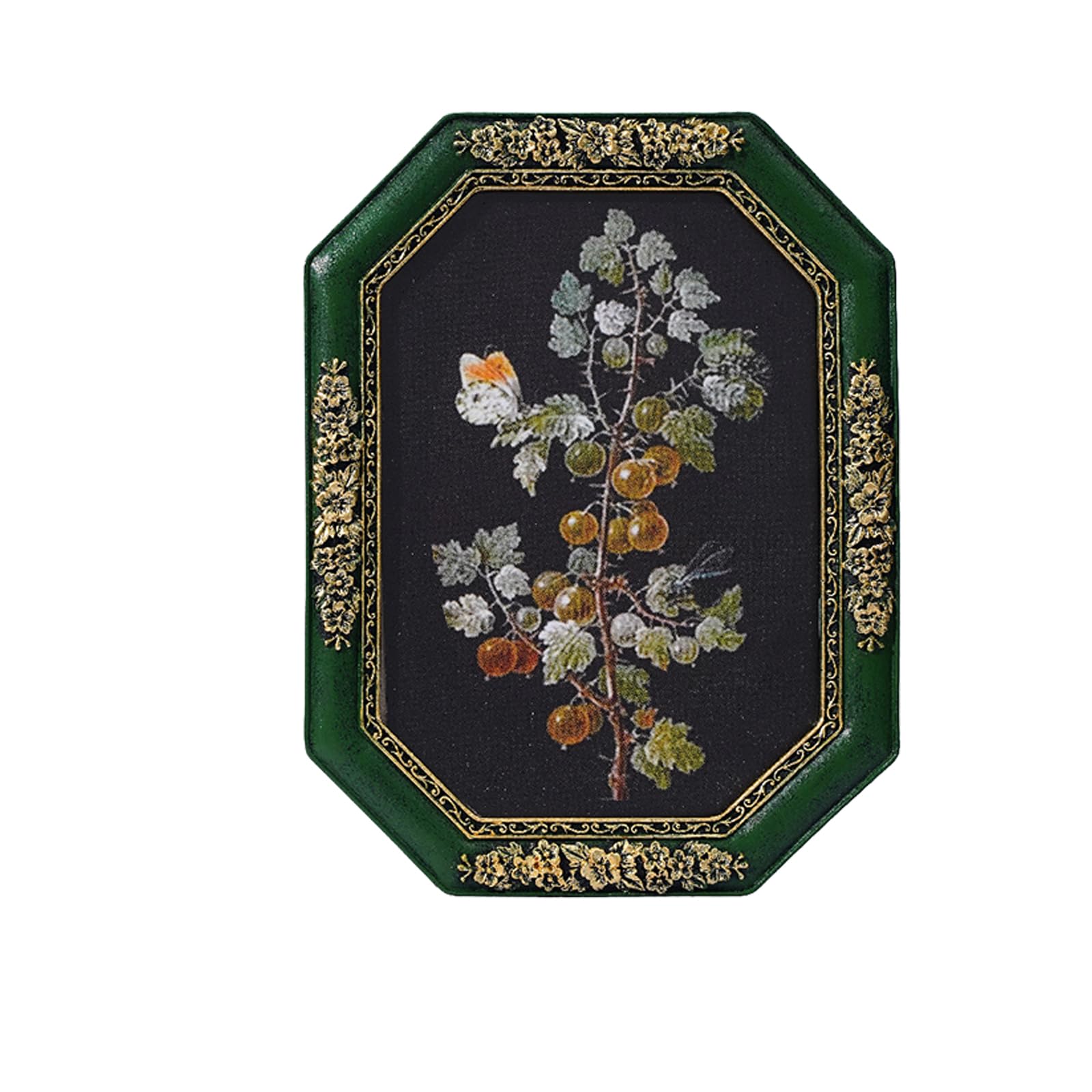 Shntig Antique Ornate Photo Frame with Florals Relief Retro Picture Frame Wall and Tabletop Display for Home Decors Art Gallery Photo Gallery