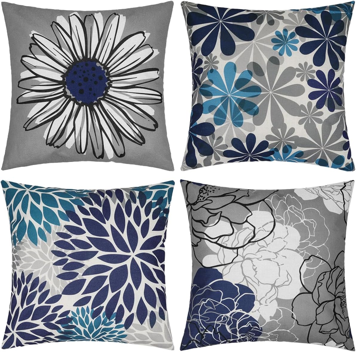 Set de 4 housses de coussin en velours - 40 x 40 cm - Violet