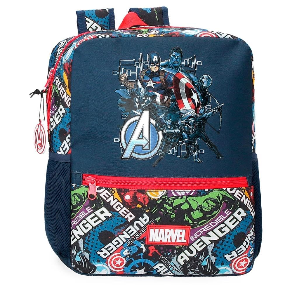 Marvel Joumma Marvel Avengers Legendary Mochila Escolar Adaptable a Carro Azul 27x33x11 cms Poliéster 9,9L