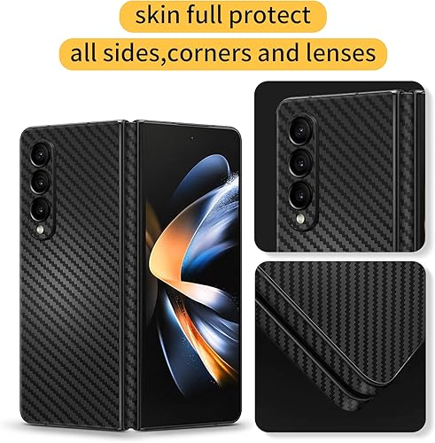 Miniatura 3 de Para Samsung Galaxy Z Fold 5 Etiqueta engomada del teléfono Envoltura de la piel de fibra de carbono Película de una sola pieza 3M vinilo ultra fino