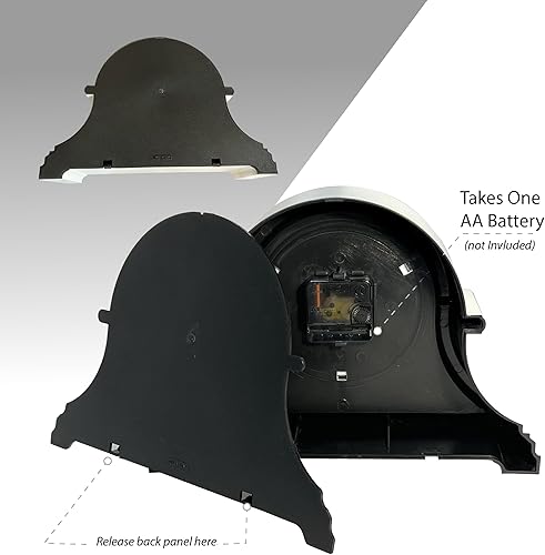 Miniatura 7 de Lily's Home Reloj de repisa sin tictac, escritorio Napoleón de 13 x 10 pulgadas y reloj de estante con movimiento de cuarzo, ideal para sala de