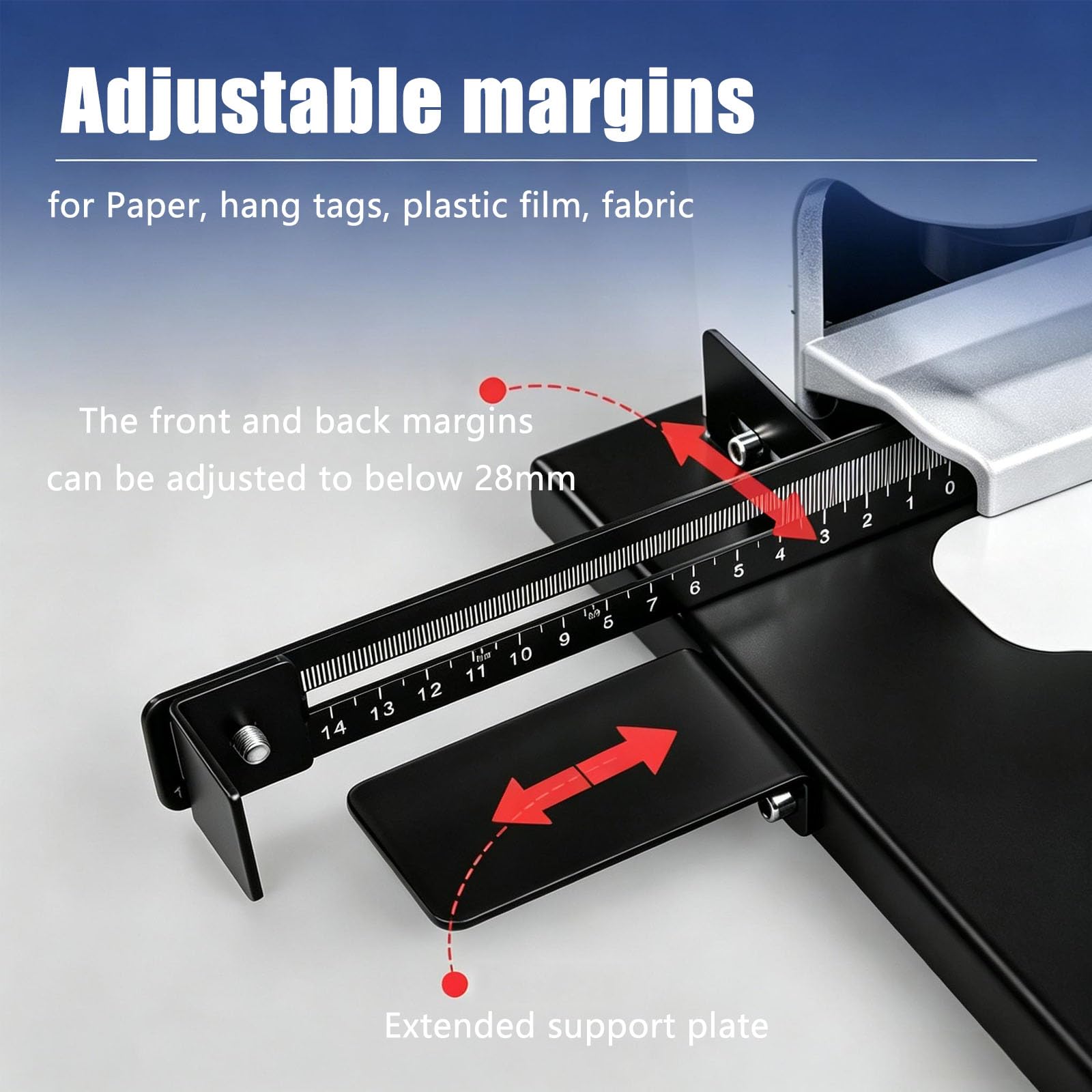 Macchina Perforatrice Multifunzione A Foro Singolo, Perforatrice Manuale A Foro Rotondo, Spessore Di Perforazione Fino A 30 Mm, Margine Regolabile Entro 28 Mm, Per Carta, Etichette, Tessuti