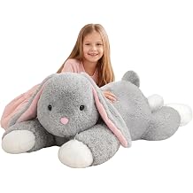 IKASA 37.5" Giant Rabbit Stuffed Animal,Zipper-Free Bunny Plush, Full Size
