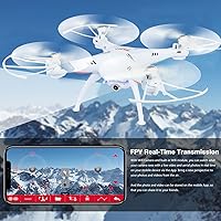 Vista 2 de Drone sin cabeza UFO con cámara HD WiFi Syma X5SW-V3 FPV Explorers2 2.4Ghz 4CH 6-Axis Gyro RC Quadcopter de Cheerwing (blanco)