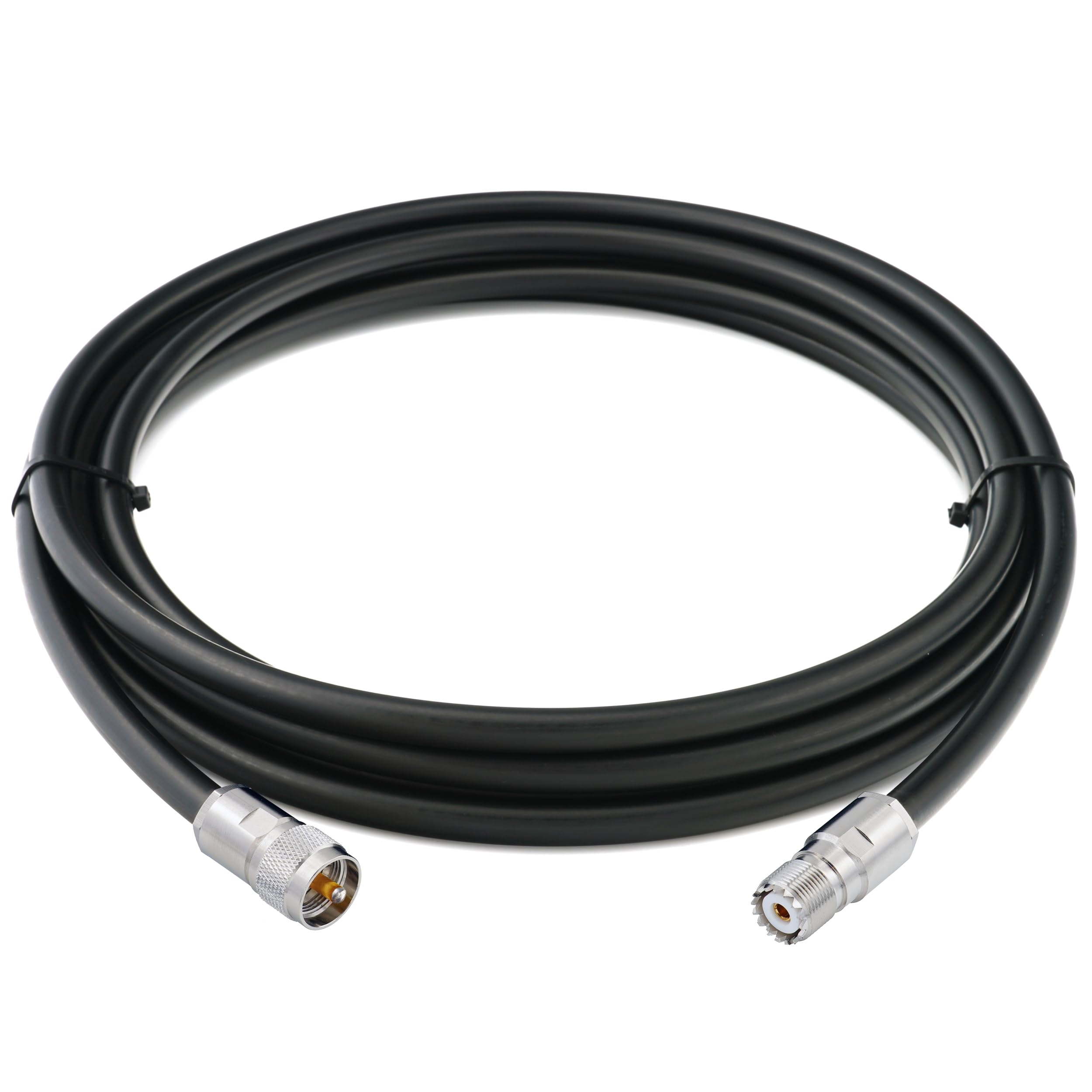 12m PL259 SO239 Cavo coassiale UHF impermeabile a bassissima perdita – prolunga 12 metri da esterno 8D-FB Ø11,1mm – per HAM cavo antenna CB radio analizzatore misuratore SWR VHF rosmetro