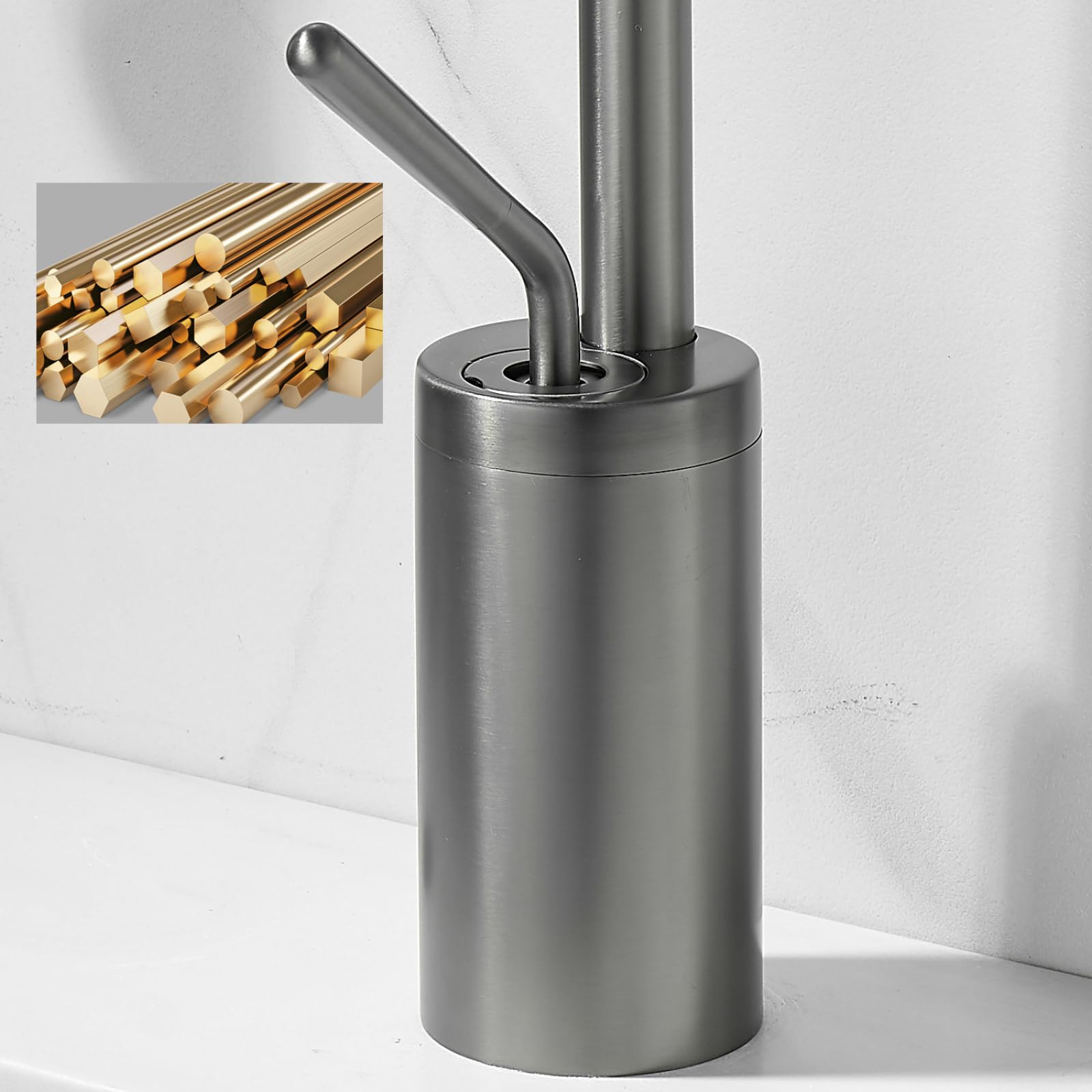 Rubinetto Bagno Doccetta Estraibile Ottone Cromato
