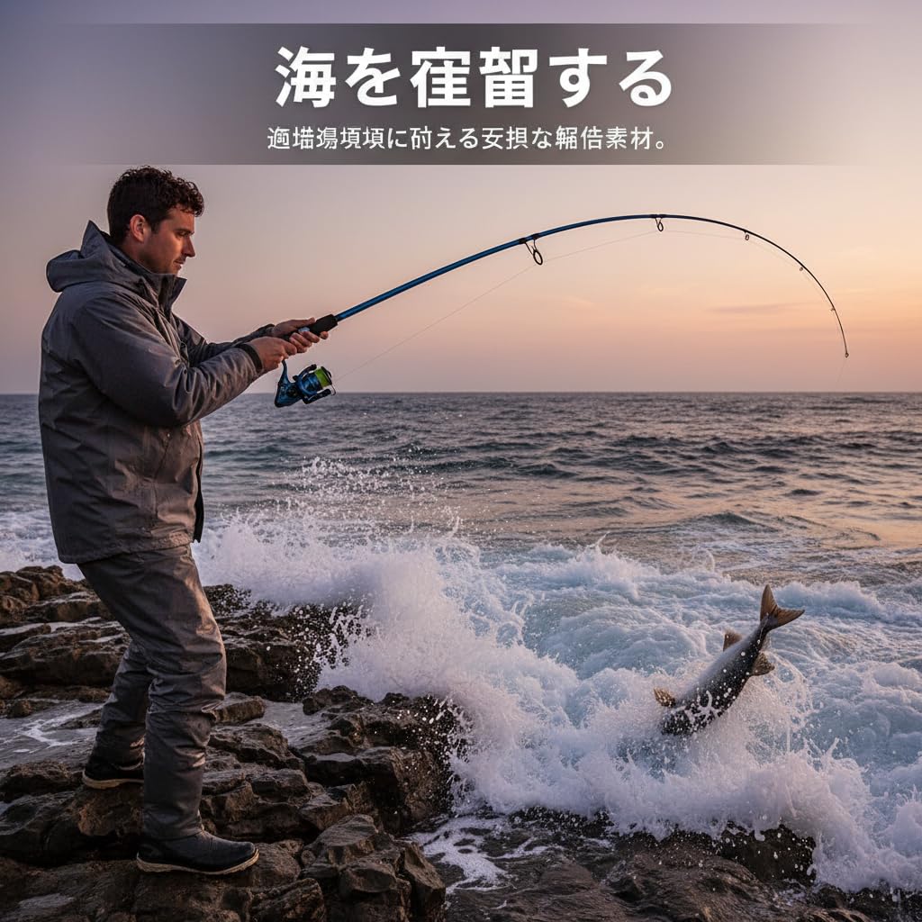 Canna da Pesca Lure Rod Azione Rigida, 2.4 metri
