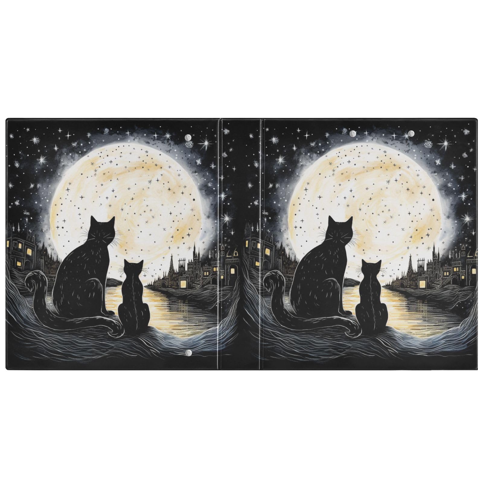 Fantasy Moon - Raccoglitore a 3 anelli, 3 anelli, 3,8 cm, contiene 200 fogli con 3 tasche interne in PVC trasparente, per scuola e ufficio