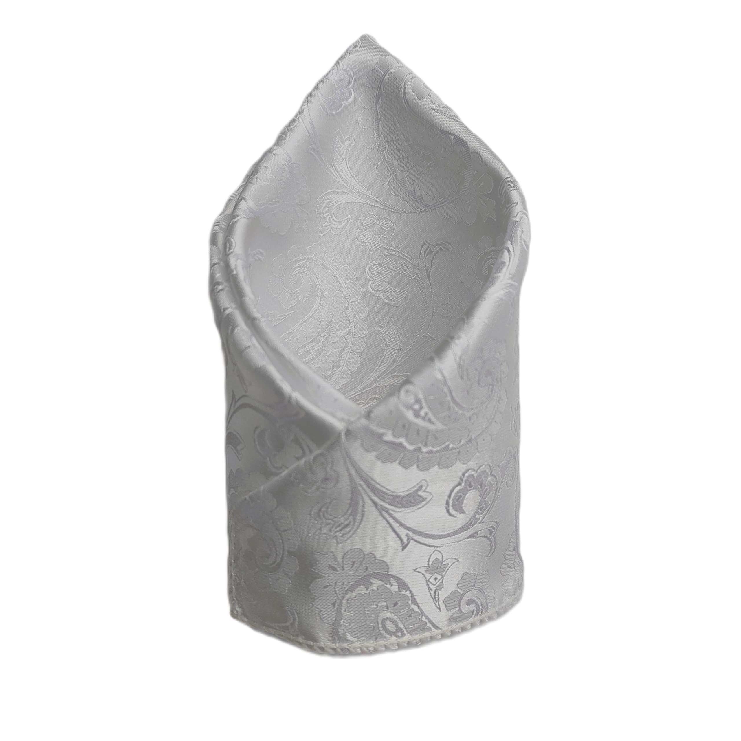 France Men's Pocket Square for Tuxedo Dinner Jacket Suit Sherwani or Bundy Paisley Design Satin Fabric Free Size