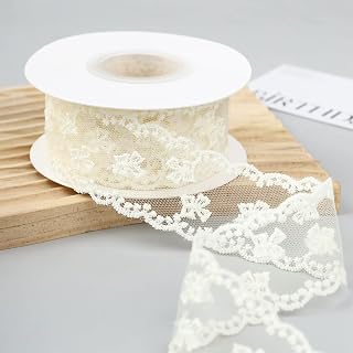 White Lace Border, Sunflower Lace Trim Ribbon, 5-Yard Length, 3.8cm Width White Laces Trims Delicate Crown Ribbons, DIY Bo... Price In India