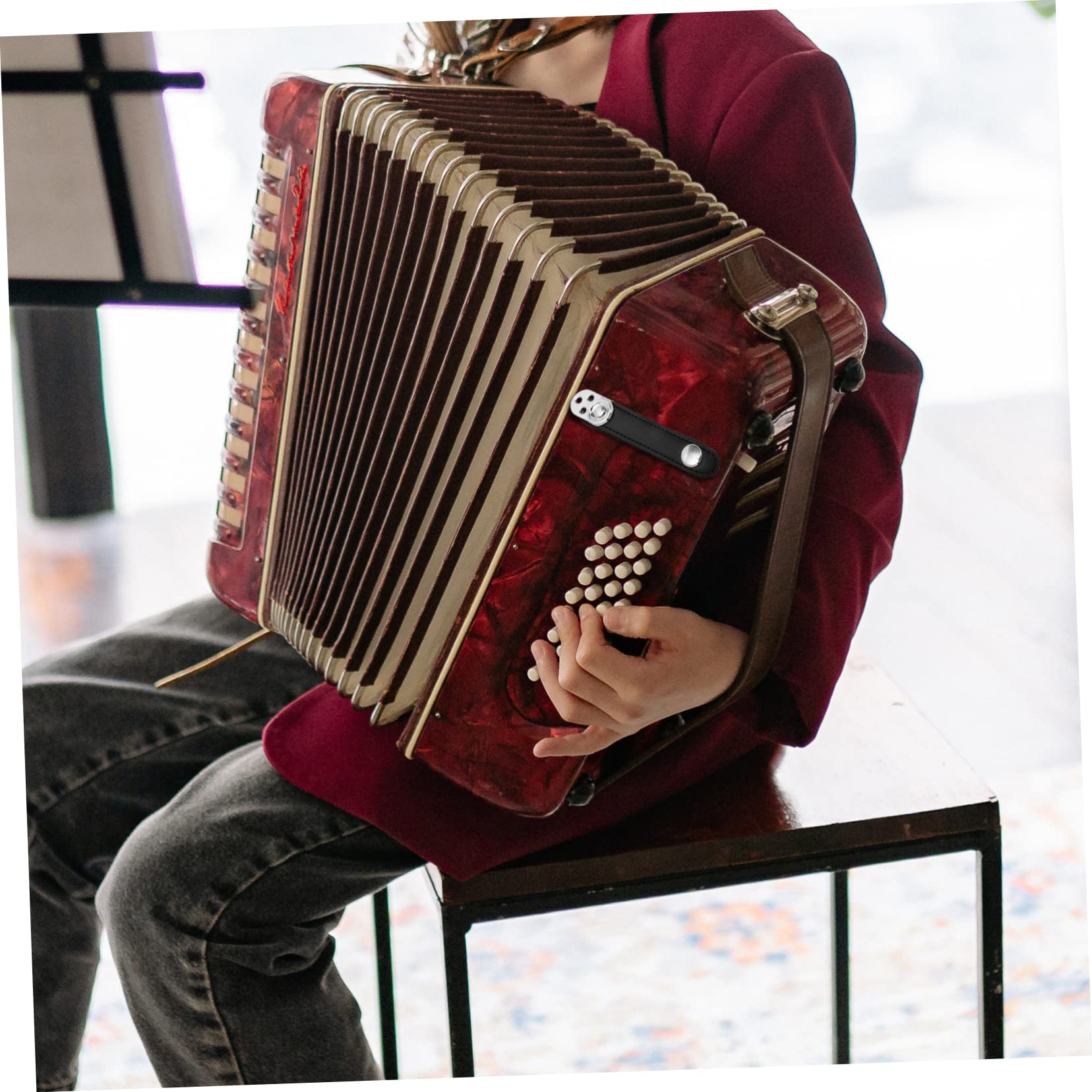 5sets Cinghie Regolabili Per Fisarmonica Con Fibbia Da Accessori Per Strumento Musicale Comode e Resistenti