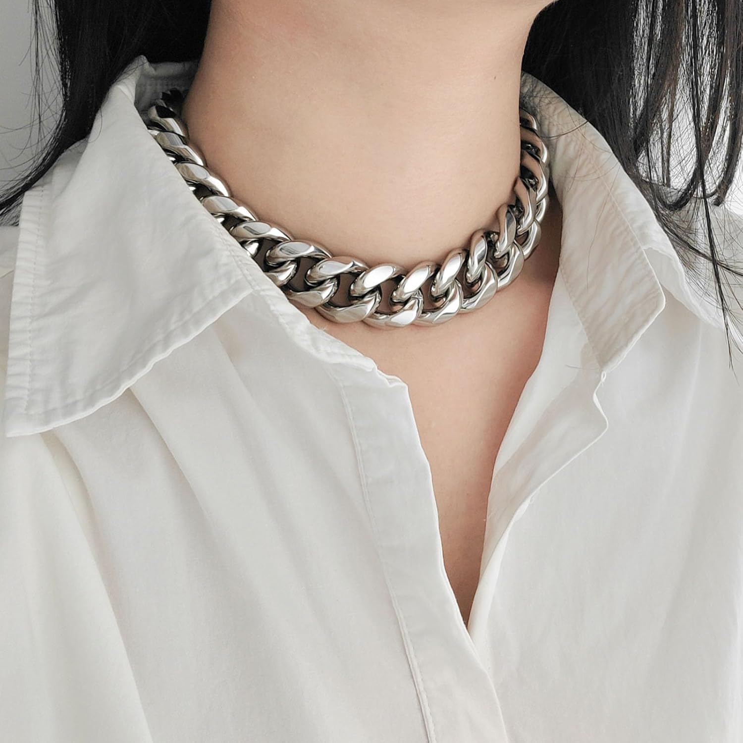 SDA Wide Chunky Gold Chain Necklace - Heavy and Waterproof 316L Surgical Steel with 18K Gold Plating for Modern Men and Women into Hip Hop Fashion - Image 4